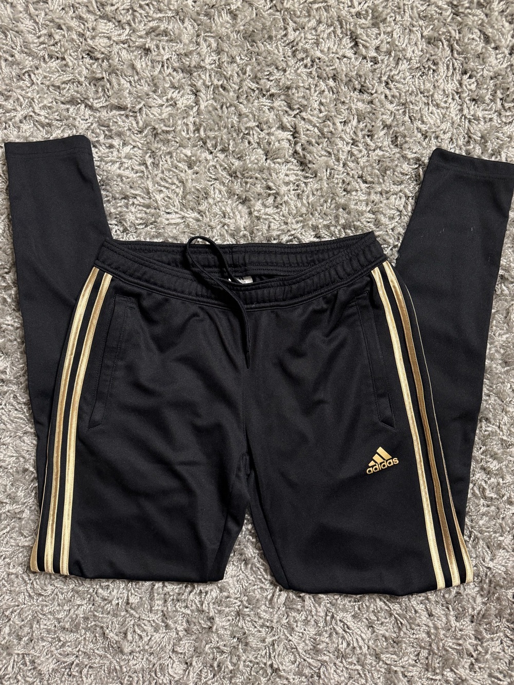 Adidas Gold Striped Sweatpants